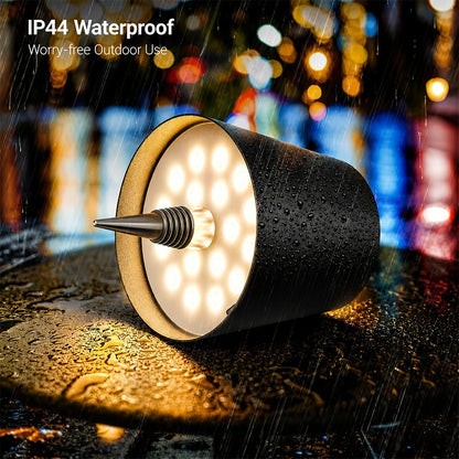 Table Lamp with Rechargeable Bottle-Top LED Shade, Three Color Temperatures, Touch Dimming and Five Options