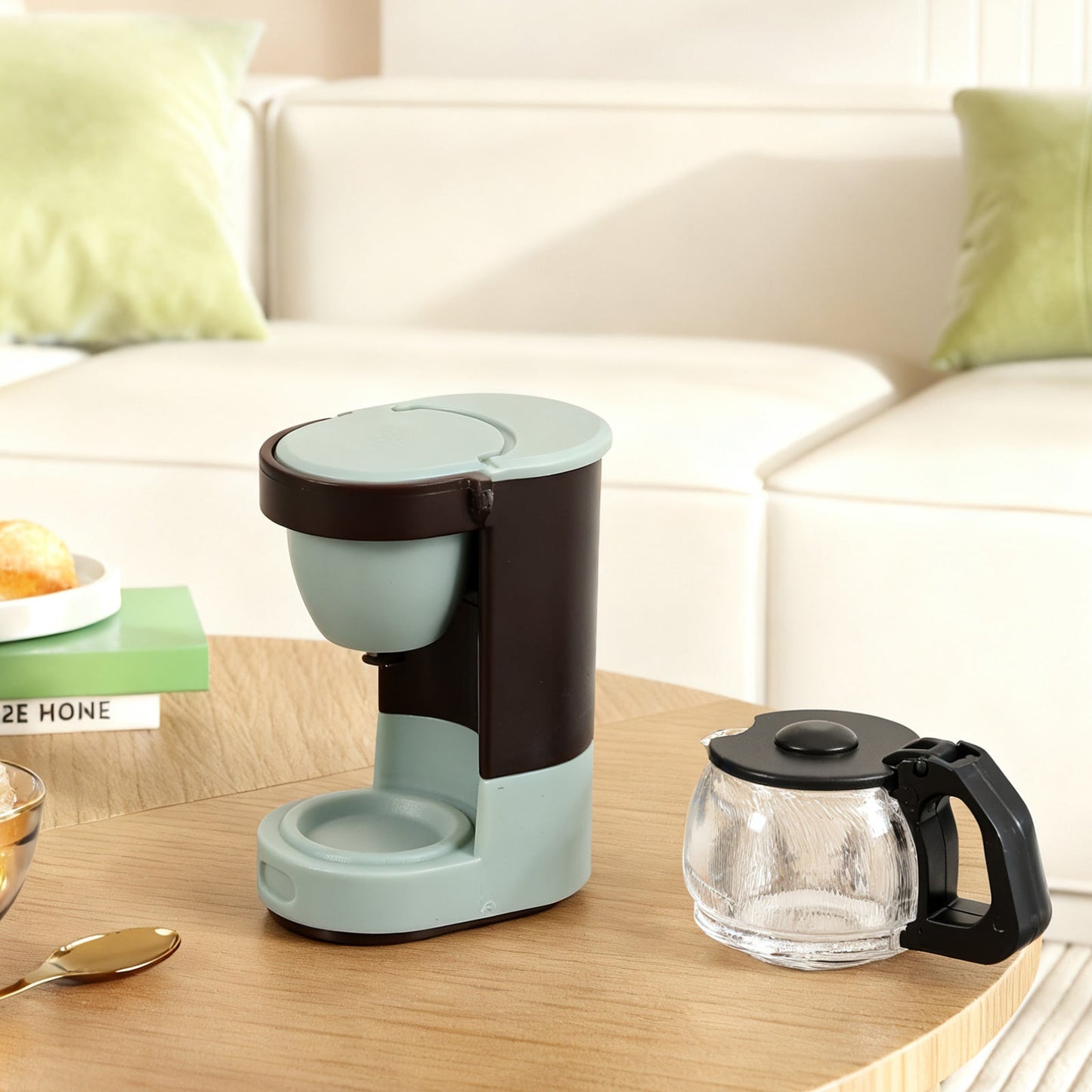 1:12 Scale Miniature Kitchen Appliance Set with Rice Cooker, Blender, Coffee Maker and 3-Piece Checkout