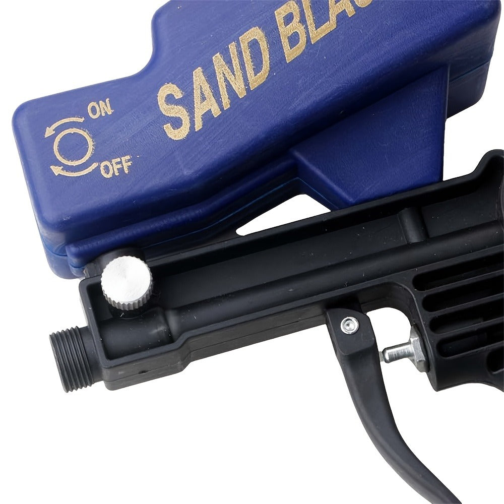 Sandblasting Gun 90PSI Portable Adjustable Flow 7.0cfm 6.5mm Nozzle Gravity Spray Tool for Entryways, Bedrooms and Living Spaces