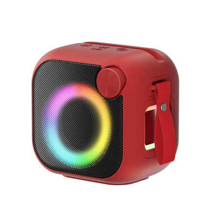 Bluetooth Speaker Square RGB Desktop Model with Phone Stand, USB, TF, AUX Playback, Type-C Charging and Five Colors
