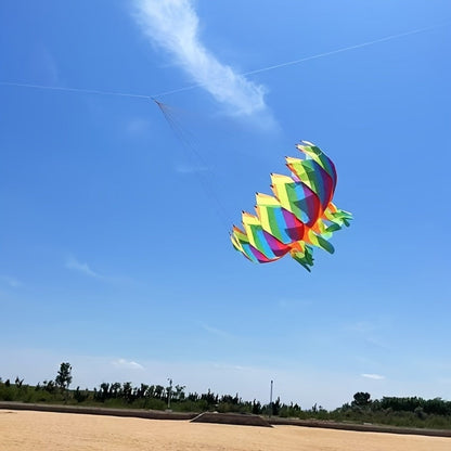 Rotating Lotus Tail Kite 3D Flower Basket Iridescent Kite for Kids Adults with the Listed Color, Size or Set Options for Everyday Use