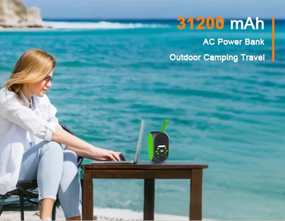 Power Station with Solar Panel, 99.84Wh 120W LiFePO4 Unit with 30W Foldable Solar Panel and Five Outputs
