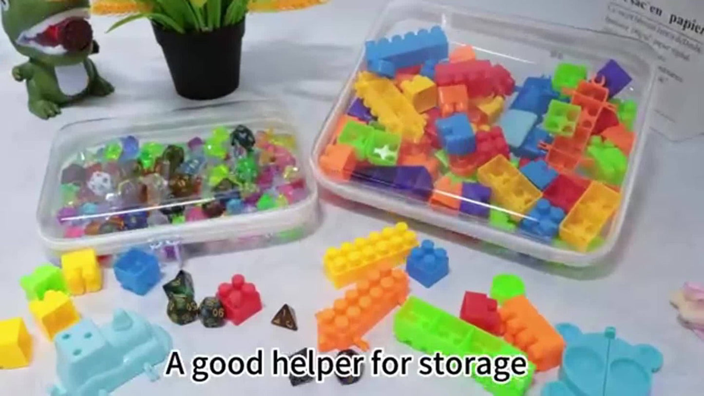 Six-Piece Clear Hard-Shell Organizer Set with Two Small, Two Medium and Two Large Zippered Cases