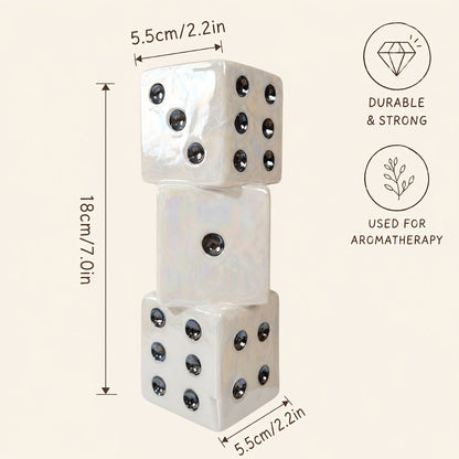 Ceramic Dice Vase for Dried Flowers Pampas Grass Rose Modern Square Flower Vase Unique Home Decor Gift Handmade Decorative Vase for Living