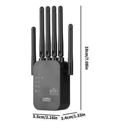 WiFi Range Extender Ourlife 1800Mbps Dual-Band 2.4/5GHz with Six Antennas and Five Source Editions