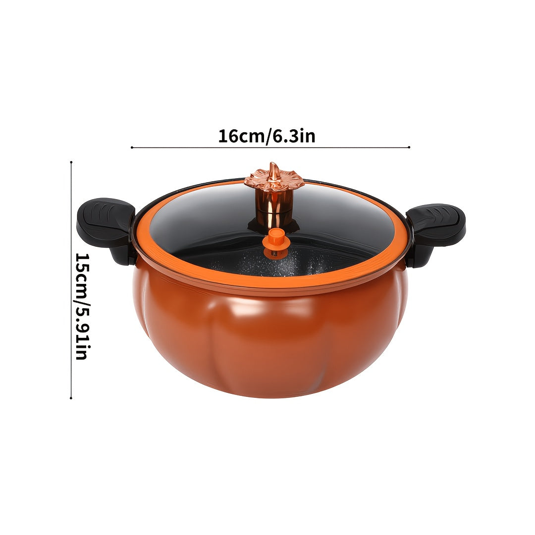 Non-Stick Soup Pot with Twist-Lock Handle | Large Capacity Stew Pot Compatible with Gas Stove Induction Cooker Open Fire | Multi-Function