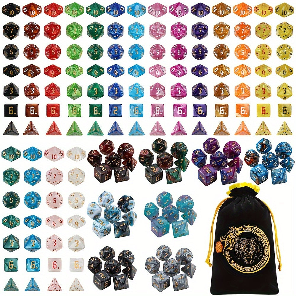 DND Dice Set 182pcs 26 Colors with the Listed Color, Size or Set Options for Everyday Use, with Listed Configuration