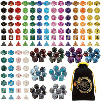 DND Dice Set 182pcs 26 Colors with the Listed Color, Size or Set Options for Everyday Use, with Listed Configuration