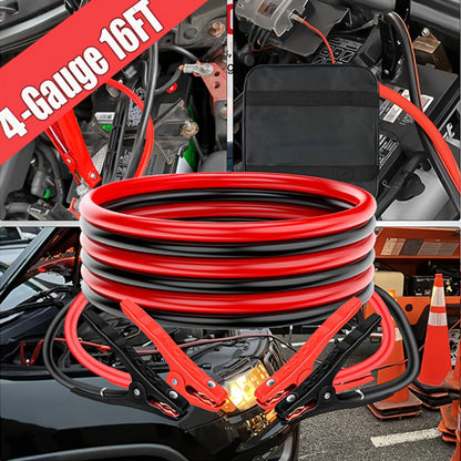 Heavy Duty Jumper Cables 600A CCA – Thickened Booster Cables with Carrying Bag for Pickup Truck, RV, Van & SUV