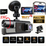 Dashcam with three lenses + 32G + WIFI