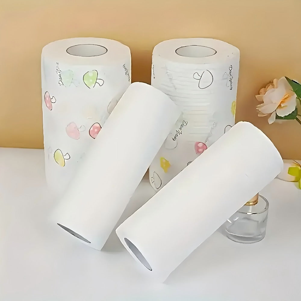 Reusable Kitchen Paper Towels 800 Times Use Non-Stick Oil Degreasing Cleaning Cloth Wet Dry Dual-Use Lazy Rag for Home Kitchen Household
