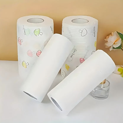 Reusable Kitchen Paper Towels 800 Times Use Non-Stick Oil Degreasing Cleaning Cloth Wet Dry Dual-Use Lazy Rag for Home Kitchen Household