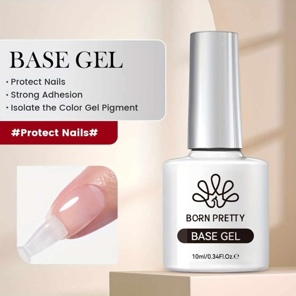 Gel Nail Prep Kit 4-Piece BORN PRETTY – Nail Dehydrator 15ml, Primer 15ml, Base Gel 10ml & Super Top Coat 10ml for Semi-Permanent