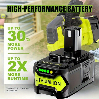Ryobi 18V Replacement Battery 8.0Ah 2 Pack Li-ion Compatible with P102 P103 P105 P107 P108 for Entryways, Bedrooms and Living Spaces