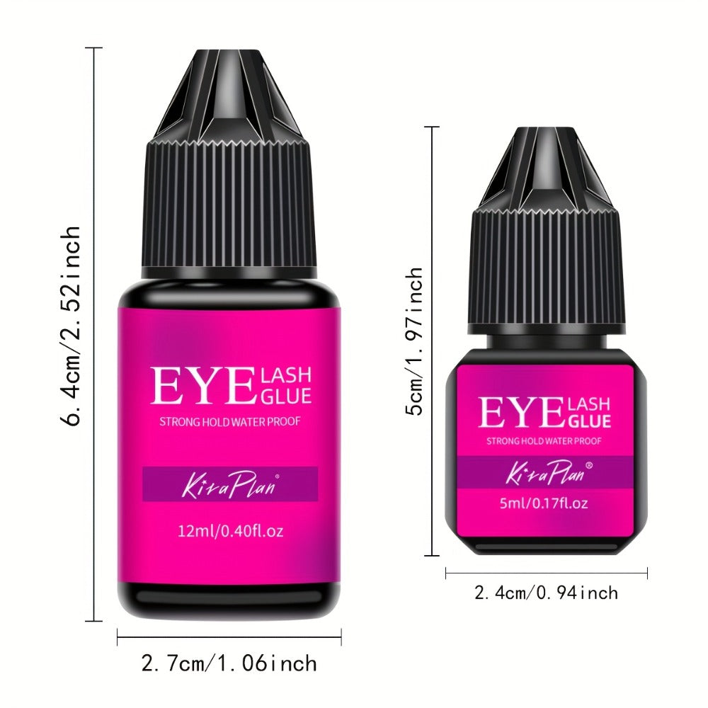 2-Pack Lash Extension Glue, Ultra Fast Dry 0.5, 1s, 6, 7 Week Retention, Black Eyelash Adhesive
