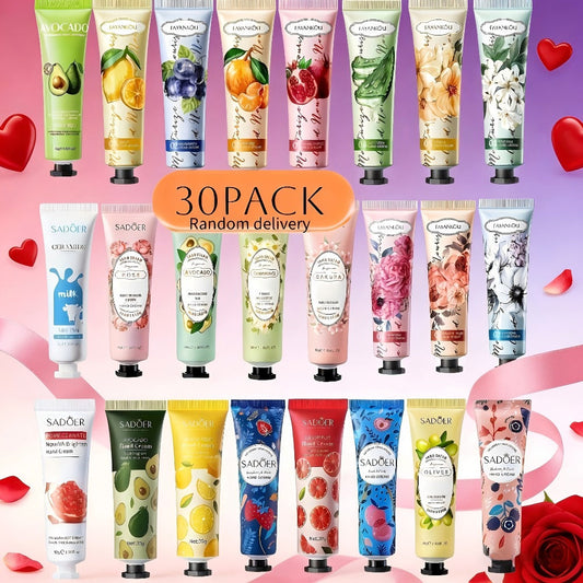 Wedding Favor Hand Cream Set 30pcs – Sadoer Travel Size Mini Moisturizing Lotion with Lactic Acid & Glycerin
