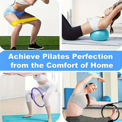 Yoga Pilates Ring Set 8-Piece – TPE Non-Slip Exercise Rings for Flexibility, Strength Training & Body Shaping