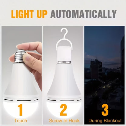 Rechargeable Emergency LED Bulb 2000mAh 60W Equivalent 6000K with Hook for Entryways, Bedrooms and Living Spaces
