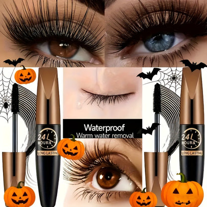 8D Fiber Mascara Set 2 Pcs Volumizing Lengthening Smudge-Proof Waterproof Lash Extension, for Makeup, Travel and Everyday Vanity Use