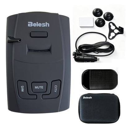 Radar Detector for Cars – S360 360° Long Range X/K/KA Band & Laser Detection with Voice Alerts, City Highway Mode