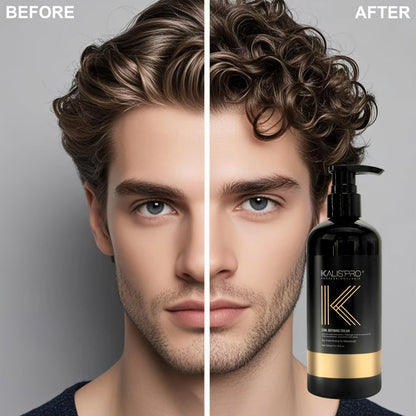 Men's Curl Cream Sulfate-Free 10.14oz – Frizz Control Styling Cream for Wavy & Curly Hair | Controlled Hold
