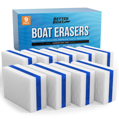 Boat Eraser Cleaning Sponge – No Bleach Magic Scrubber for Deck, Hull, Vinyl & Fiberglass – Removes Scuffs, Dirt & Grease on Pontoon