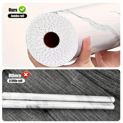 Peel and Stick Floor Tile Sticker 15.7"x118" Self-Adhesive Marble Pattern Vinyl Roll for Entryways, Bedrooms and Living Spaces