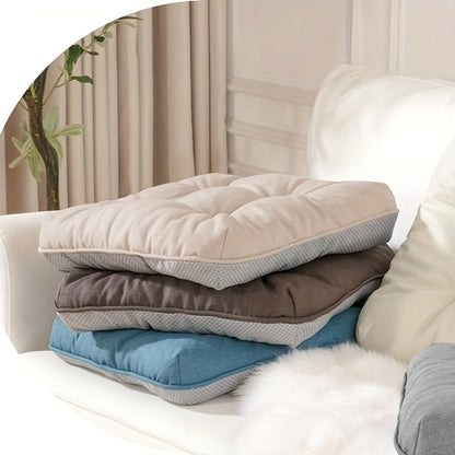 Memory Foam Chair Cushions Set of 4 – Kitchen Chair Pads with Non-Slip Backing & Ties, 500GSM Thick Seat Cushions for Dining Chairs Indoor