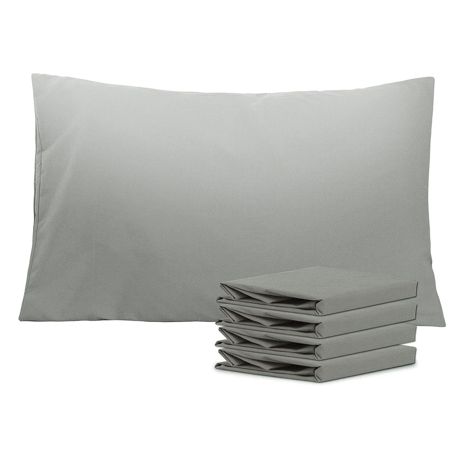 Pillowcases 4 Pack Queen 20x30 – Brushed Microfiber Soft Wrinkle-Free Fade-Resistant Envelope Closure Solid Color 32 Colors