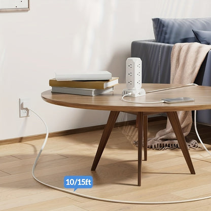 Power Strip Tower 16-in-1 Surge Protector 12 AC Outlets 4 USB Ports USB-C PD20W 1800J Protection for an Everyday Personal Care Routine