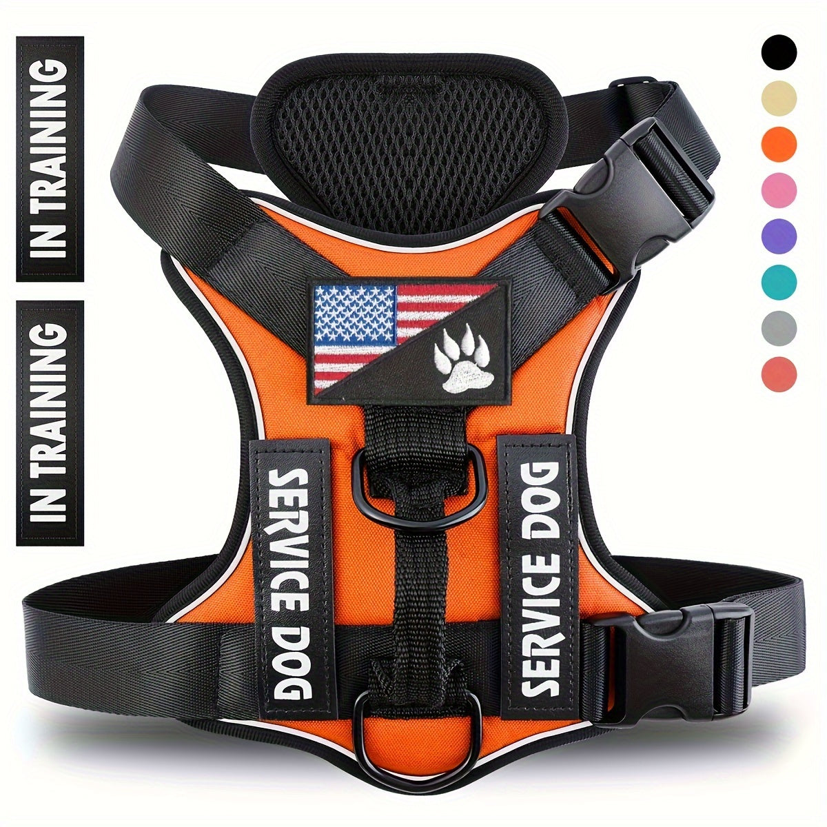 Reflective Dog Harness Vest with Handle Adjustable No-Pull Pet Vest for Walking Running & Training – Easy Control