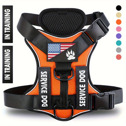 Reflective Dog Harness Vest with Handle Adjustable No-Pull Pet Vest for Walking Running & Training – Easy Control