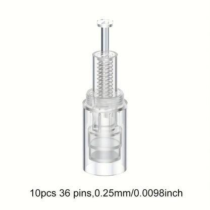 Microneedling Cartridges 10pcs Replacement Needle Tips for Derma Pen, 12 Pin 36 Pin R-Nano 0.25mm Screw-Lock