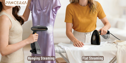 1500W Handheld Garment Steamer with Wide Steam Head, Detachable Tank Area and Two Preserved Model Labels