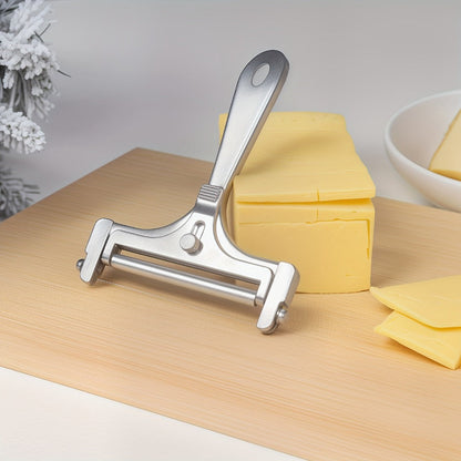 Cheese Slicer Adjustable Thickness 2-Pack, Stainless Steel Wire Cheese Cutter for Hard & Cheese