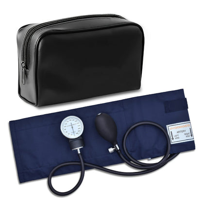Blood Pressure Monitor Manual Aneroid Set, Upper-Arm Nylon Cuff with Dial Gauge, Stethoscope and Case