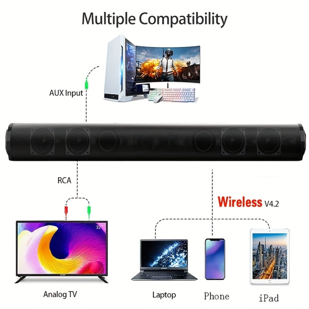 4D Surround Sound Subwoofer Speaker, Wireless & Wired, USB Plug & Play, Party Speaker for Laptop