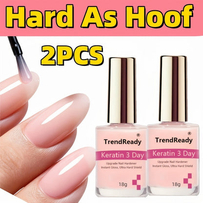 Colored Nail Hardener Set Pink White Yellow – Fast Drying 15ml Nail Strengthener for Weak Splitting Brittle