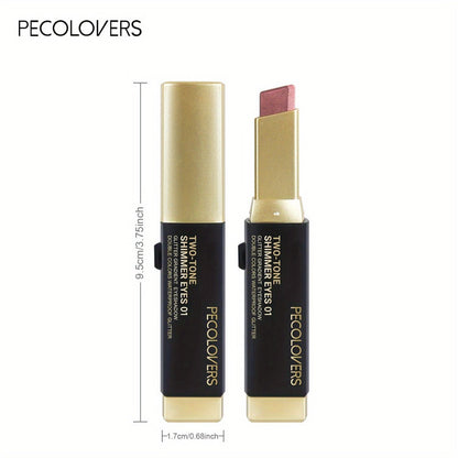 Glitter Eyeshadow Stick Pencil Set 6pcs Double Color Gradient Shimmer Metallic Waterproof, for Makeup, Travel and Everyday Vanity Use