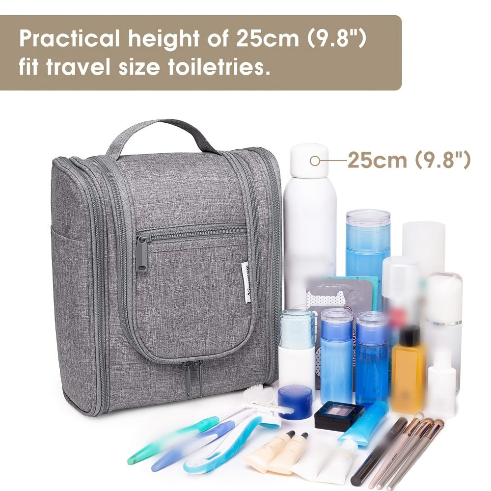 Toiletry Bag Hanging Large-Capacity Makeup Organizer with Hook, Multiple Compartments and 16 Print Options