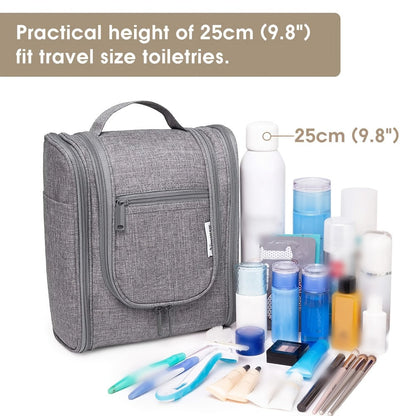Toiletry Bag Hanging Large-Capacity Makeup Organizer with Hook, Multiple Compartments and 16 Print Options