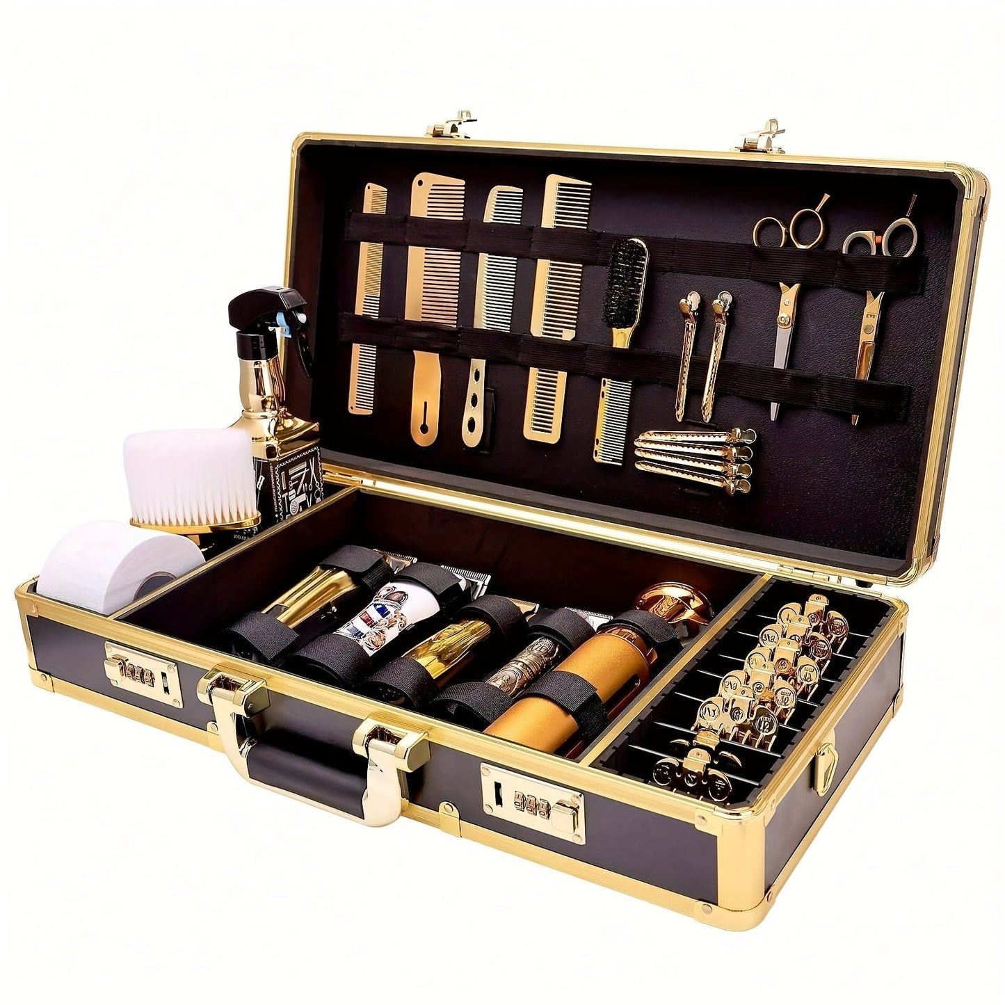 Professional Barber Bag Travel Case for Hair Stylists & Barbers – Portable Tool Carrying Case for Clippers, Scissors & Grooming Kit