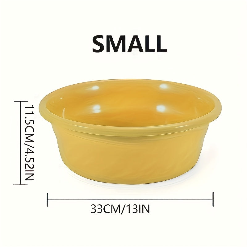 Plastic Wash Basin 12 Quart Stackable Round Tub – Portable Household Washing Bowl for Kitchen, Camping, Face Washing