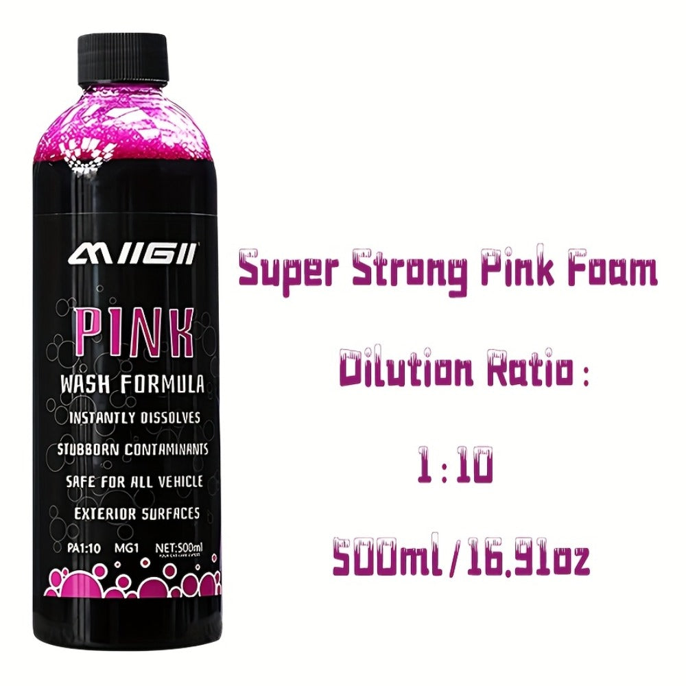 Pink Foam Pre-Wash Car Shampoo – Floral Scent Snow Foam Prewash Solution, Safe for Coatings & Paint | Foam Cannon