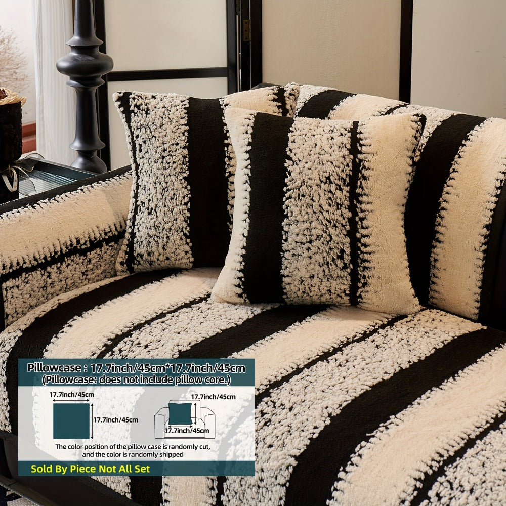 Sofa Cover, Thick Plush Jacquard Couch Pad in Four Colors with Loveseat and Extra-Large Sizes