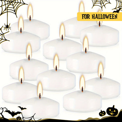 Floating Candles 2 Inch, 50 Pack White Paraffin Wax Candles for Wedding, Birthday, Valentine's Day