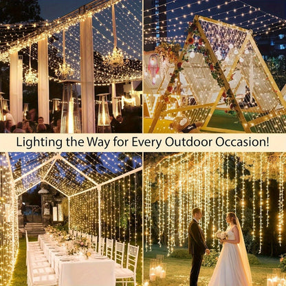 500 LED Christmas String Lights 170 Feet, 8 Lighting Modes with Memory Plug, Transparent Wire Outdoor Lights for Christmas Tree