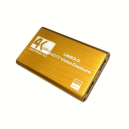 4K USB 3.0 Video Capture Card - 1080P 60fps HD Recorder, 4K UHD 60Hz Input, Compatible with OBS Live Game Streaming