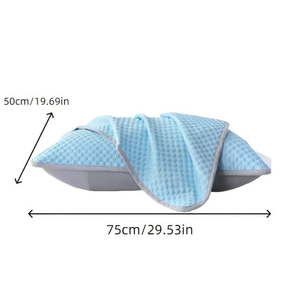 Cooling Pillow Cases 2-Pack 3D Ice Bean Texture, Polyester Pillowcases for Summer, Cool Sleep Bedroom Pillow Covers