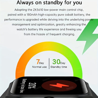 Smartwatch for Men Women with Bluetooth Calling, 1.83" Full Touch Screen Large Dial, Weather Notification, Sports Tracker & Pedometer
